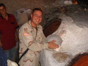 Baking with the Iraqi Army around 2004 on a Military Deployment.