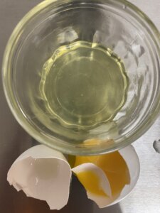 Separate an egg from the yolk.