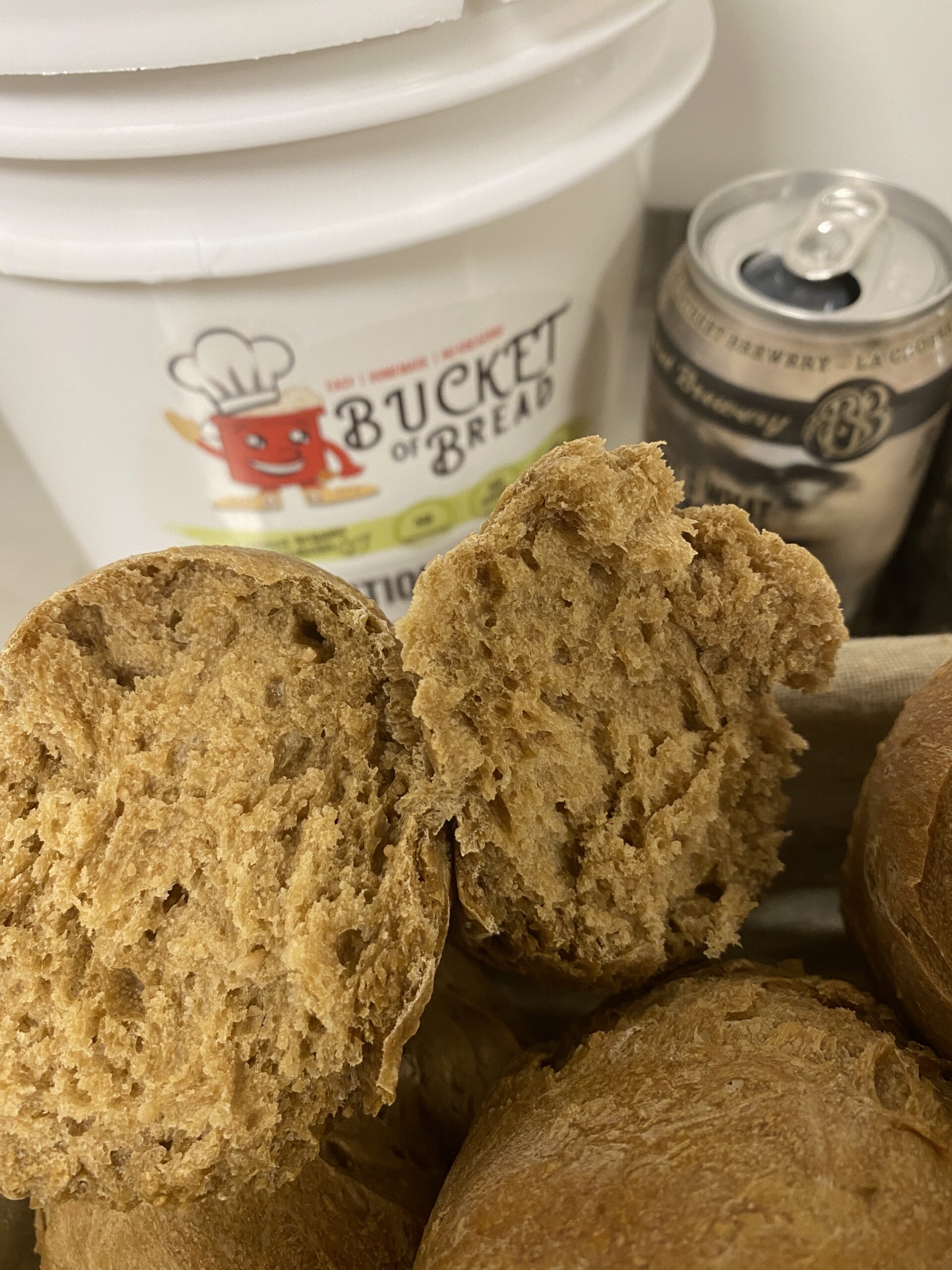 Beer Bread at Bucket of Bread made from a local oatmeal stout for extra flavor