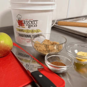 Gather ingredients for Easy Autumn Apples and Spice Galette at Bucket of Bread