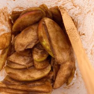 Mix evenly for Easy Autumn Apples and Spice Galette at Bucket of Bread