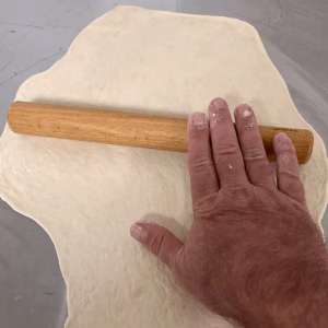 Roll the dough ball for the Easy Autumn Apples and Spice Galette at Bucket of Bread