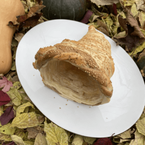 Bucket of Bread Cornucopia for a Thankful Fall Free Recipe with Homemade Dough