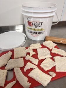 Making beignets with Bucket of Bread