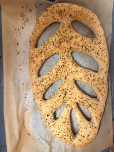 Baked fougasse