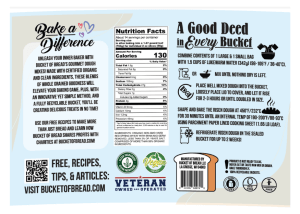 traditional white back label instructions and nutritional info