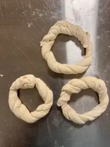 Simit Turkish style with Bucket of Bread