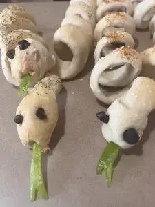 Snake Breadsticks for Halloween