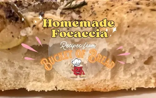 Homemade Focaccia at Bucket of Bread