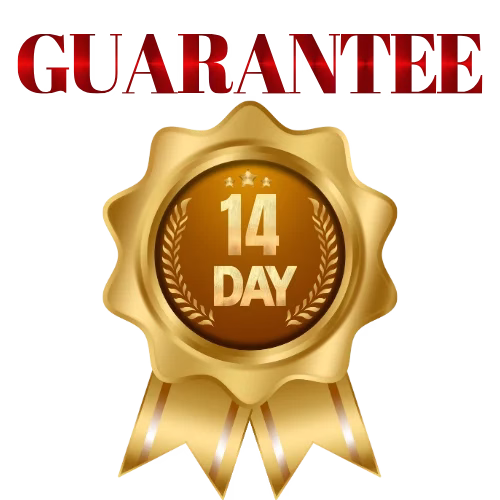 This is the Bucket of Bread 14 Day Guarantee Seal for a no risk way to get our baking kits in your kitchen.