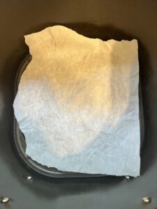 Air Fryer Pretzel Bites Basket Lined with Parchment