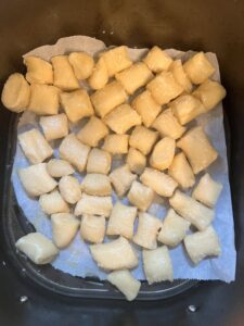 Air Fryer Pretzel Bites Getting Ready to Cook