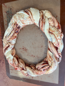 Raspberry Swirl Bread Wreath