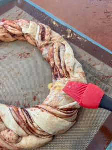 Raspberry Swirl Bread Wreath