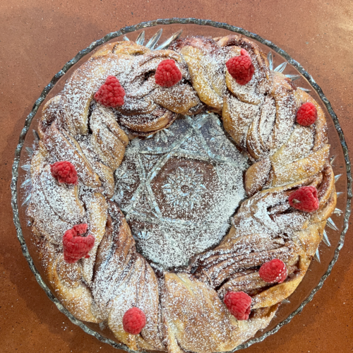Raspberry Swirl Bread Wreath