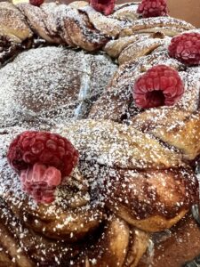 Raspberry Swirl Bread Wreath