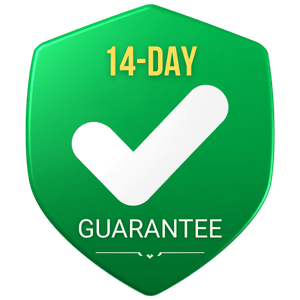 This is the Bucket of Bread 14 Day Guarantee Seal for a no risk way to get our baking kits in your kitchen.